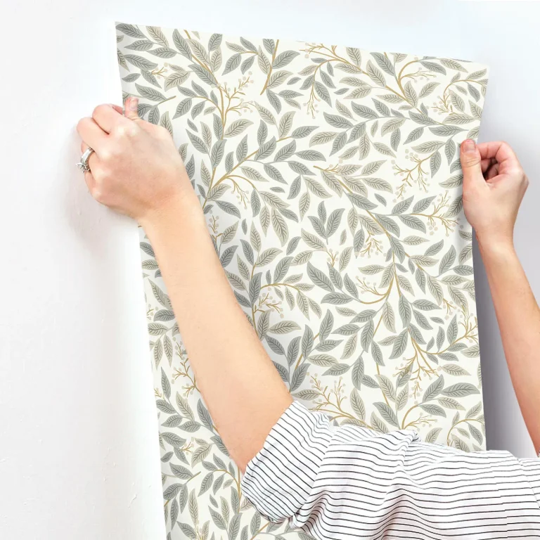 Rifle Paper Co. Willowberry Wallpaper - Linen & White — Ảnh 7