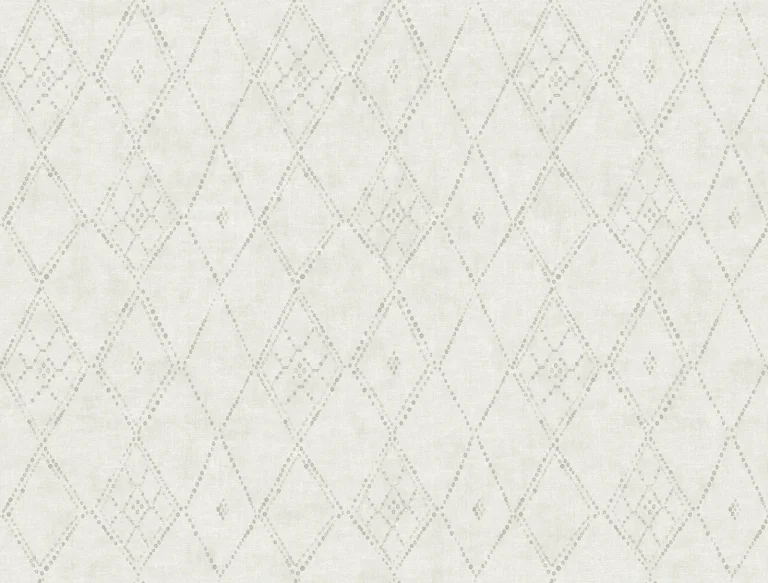 Souk Diamonds Wallpaper - White/Smoke — Image 4