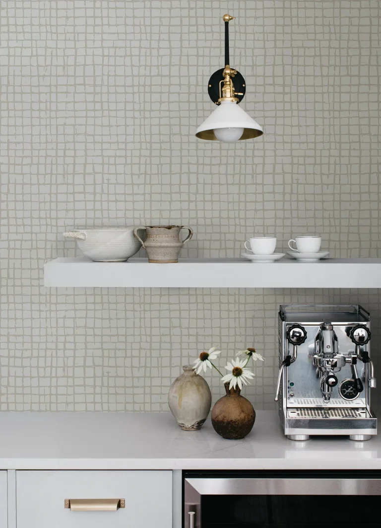 Albin Gridline Wallpaper - Beige — Ảnh 5