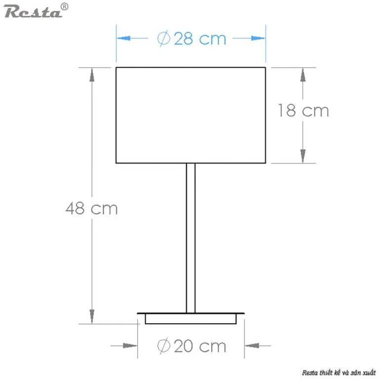 Đèn bàn Resta 03 - Màu đen — Image 5