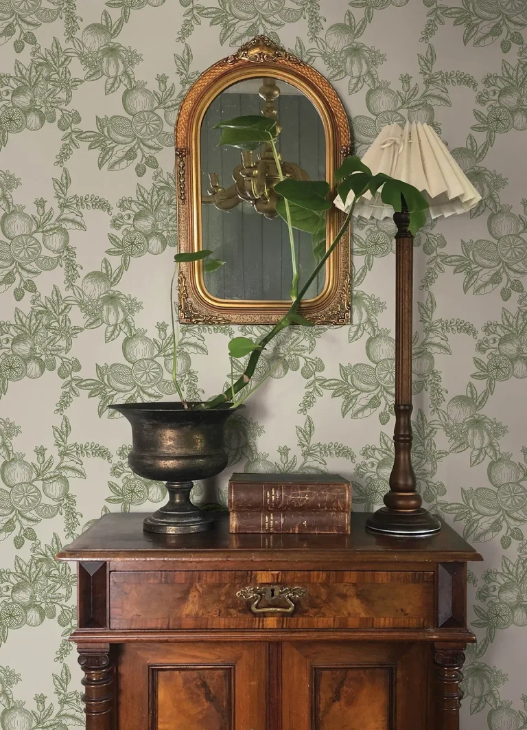 Chris Loves Julia Gerty Fruit Toile Wallpaper - Green — Ảnh 2