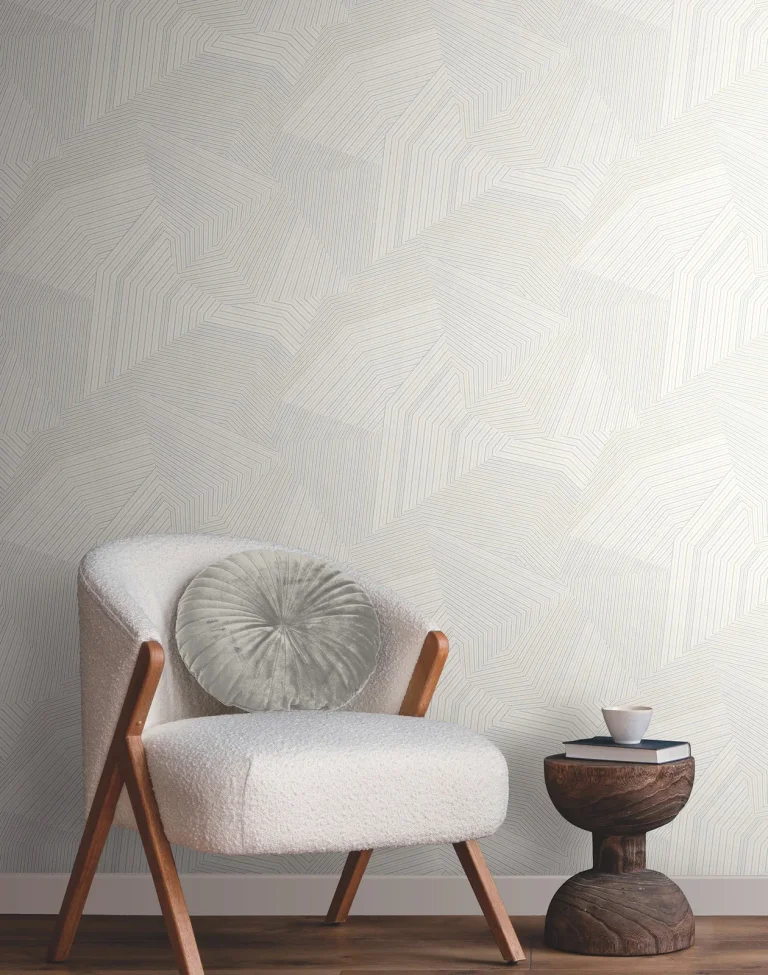 Dotted Maze Wallpaper - White — Ảnh 5