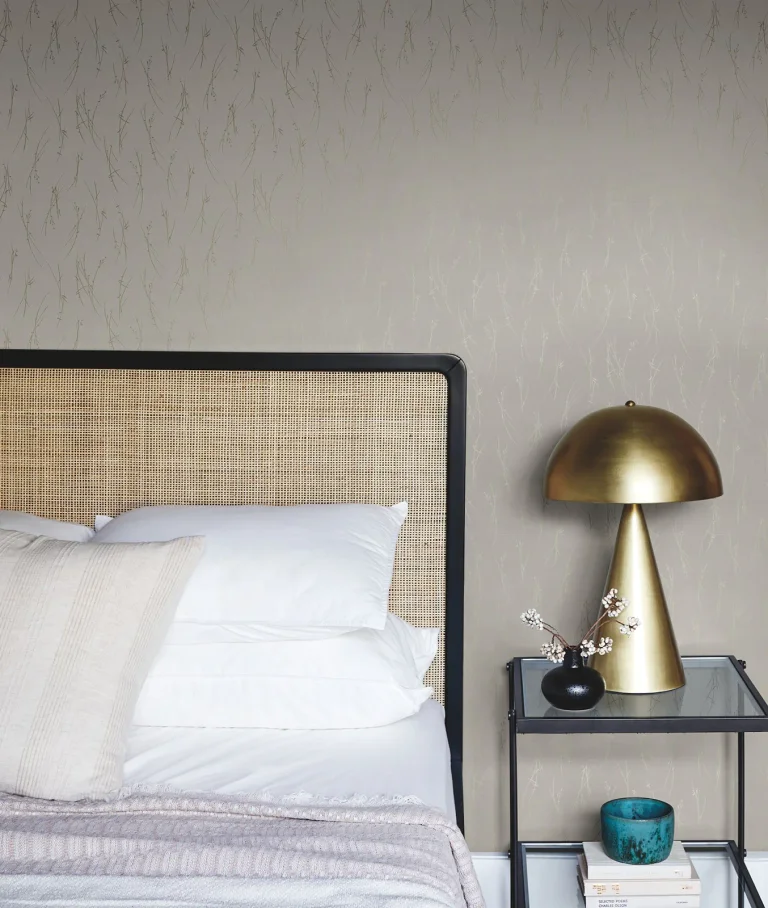 Sprigs Wallpaper - Light Grey/Gold — Ảnh 5