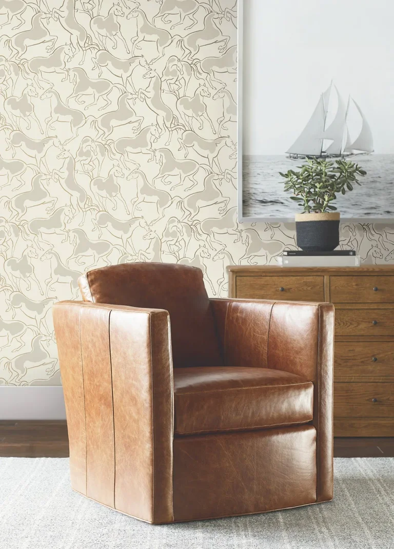 Ronald Redding Dressage Stallions Wallpaper - Beige — Ảnh 5