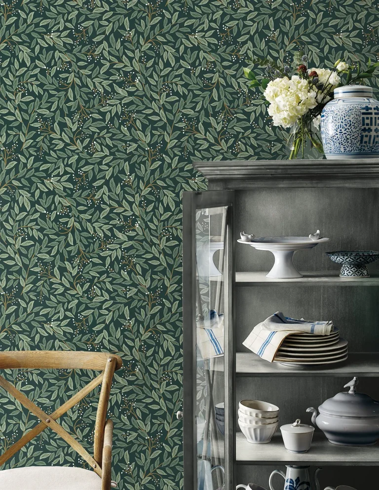 Rifle Paper Co. Willowberry Peel and Stick Wallpaper - Emerald — Ảnh 2