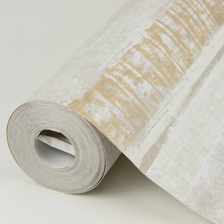 Rakasa Distressed Stripe Wallpaper - Gold — Image 3