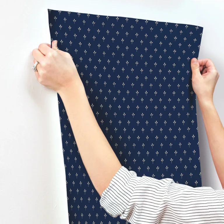 Magnolia Home Charm Wallpaper - Taupe On Navy — Ảnh 5