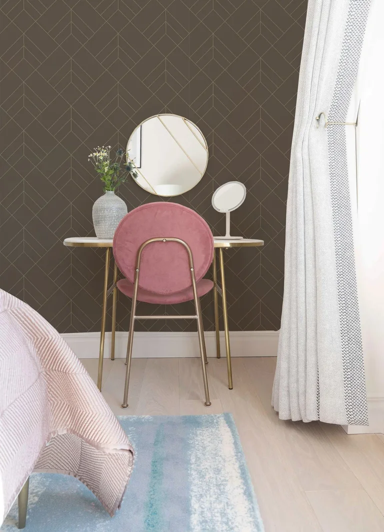 Sander Geometric Wallpaper - Chocolate