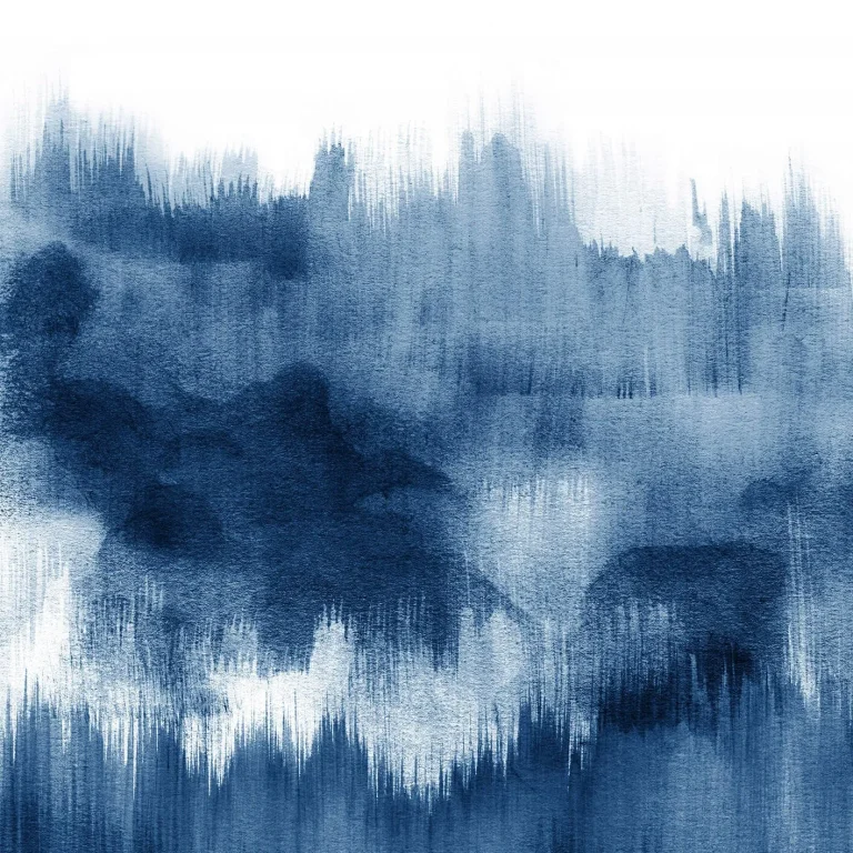 Brush Strokes Blue - Wall Mural 5476 - 4 Panel - 192cm x 260cm — Ảnh 2