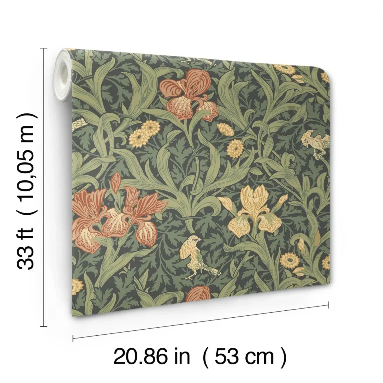 Iris Wild Gardens Wallpaper - Navy — Ảnh 4