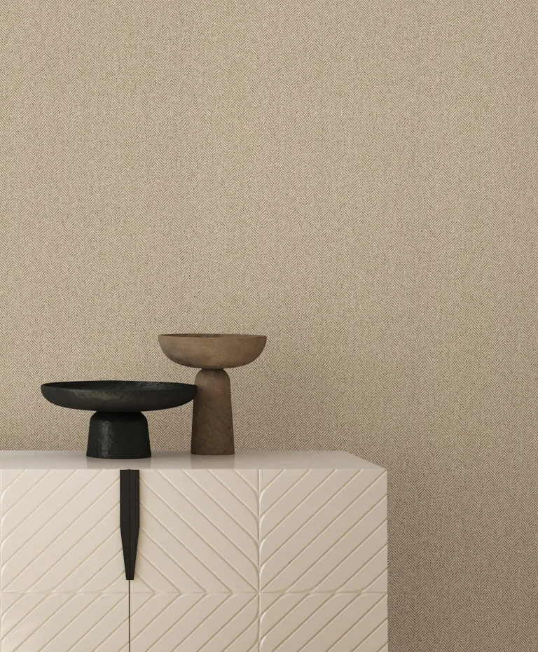 Tailored Chevron Wallpaper - Hazelnut — Image 4