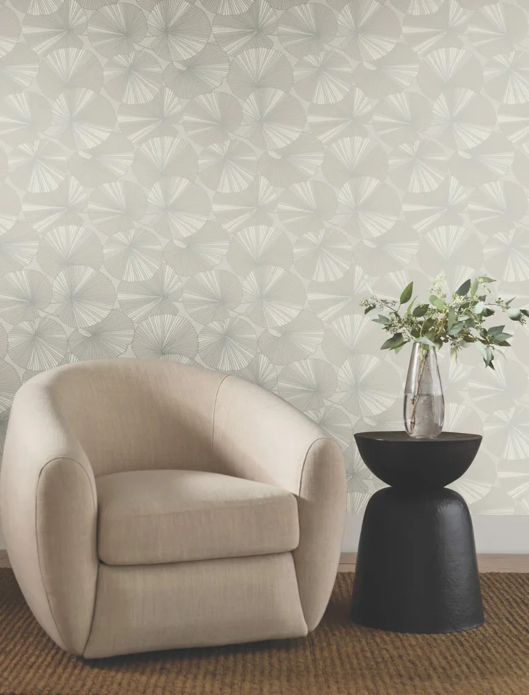 Candice Olson Layered Lily Pads Wallpaper - Grey — Ảnh 5