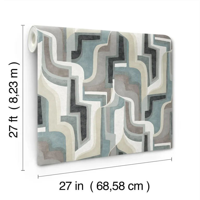 Tulum Surreal Shapes Wallpaper - Denim — Ảnh 2