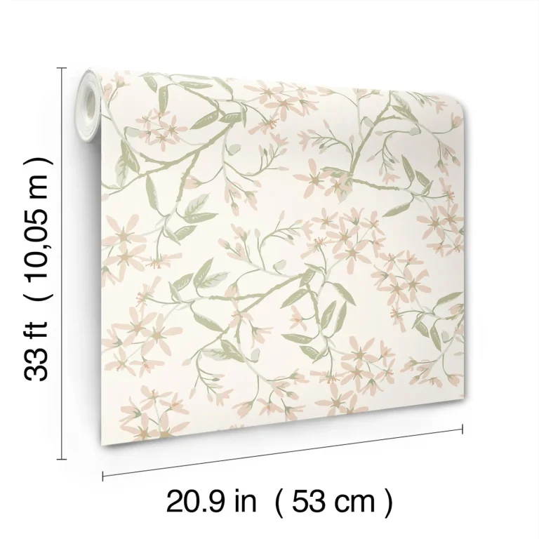 Paradis Bouquet Toss Wallpaper - Blush — Image 2