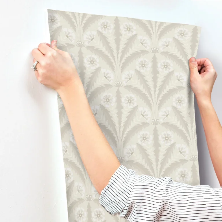 Chesapeake Tap Root Floral Damask Wallpaper - Beige — Ảnh 2