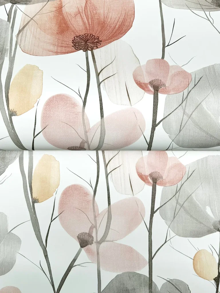 Ronald Redding Cotswolds Poppies Floral Wallpaper - Pastel — Ảnh 6