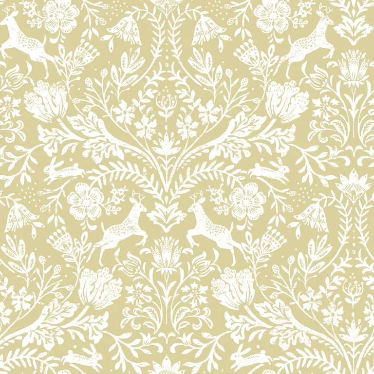 Chesapeake Forest Dance Damask Wallpaper - Honey — Ảnh 3