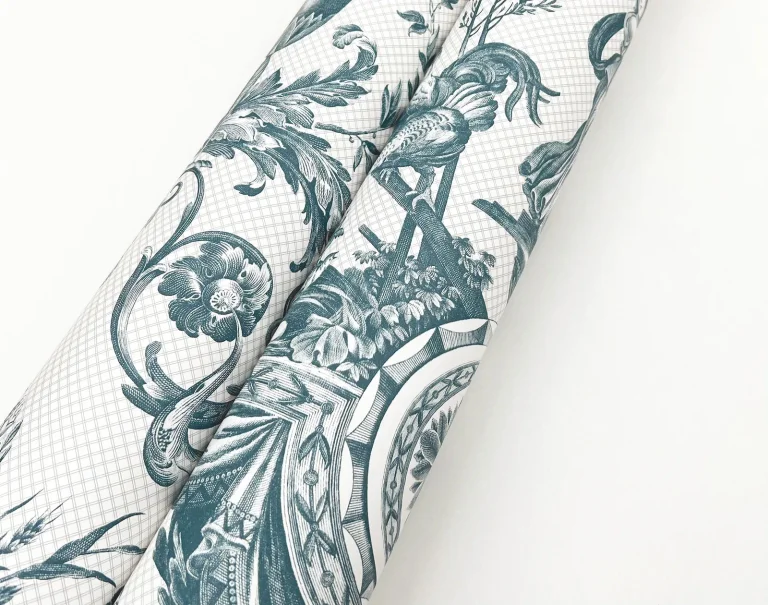 Avian Fountain Toile Wallpaper - Jade — Ảnh 2