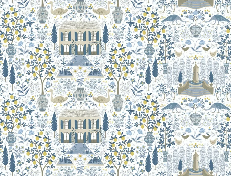Rifle Paper Co. Camont Wallpaper - Indigo — Ảnh 2