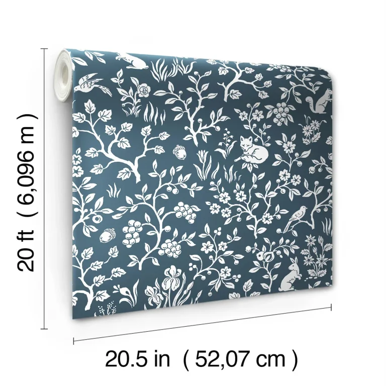 Magnolia Home Fox & Hare Peel and Stick Wallpaper - Navy — Ảnh 7