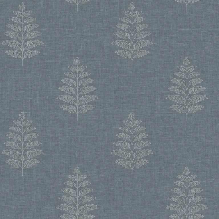Chesapeake Frond Leaf Wallpaper - Denim — Ảnh 2