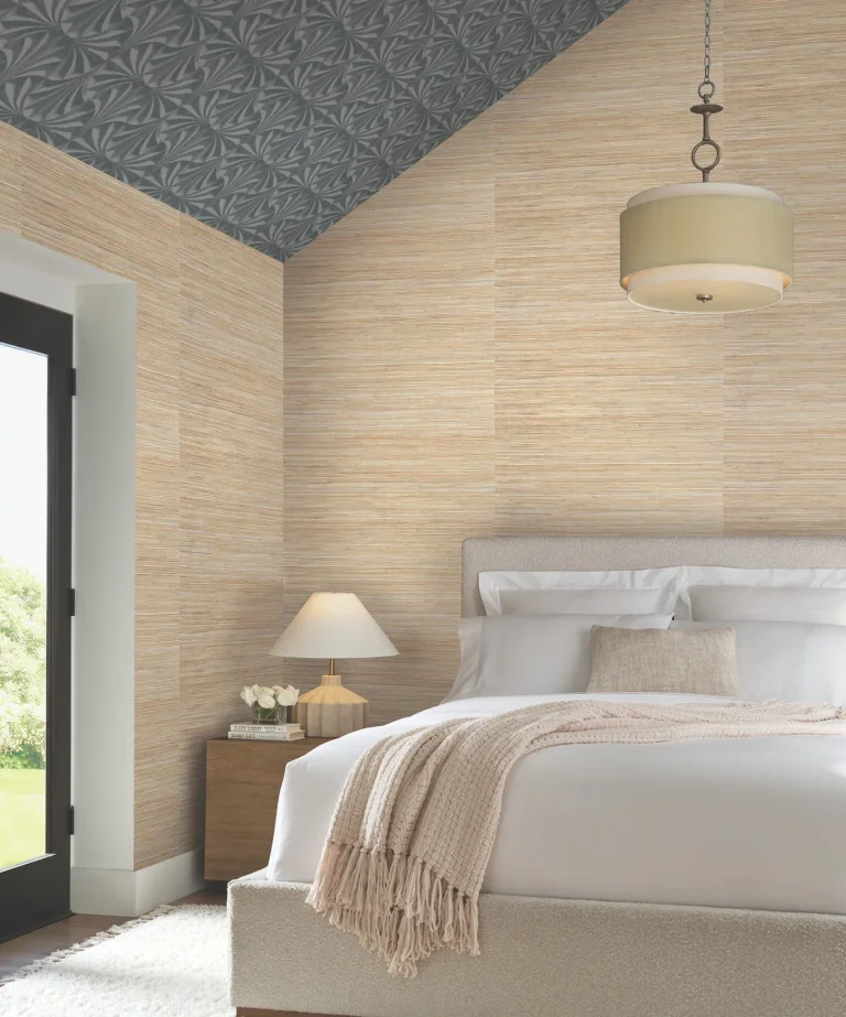 Candice Olson Bamboo Hemp Blend Wallpaper - White — Ảnh 6