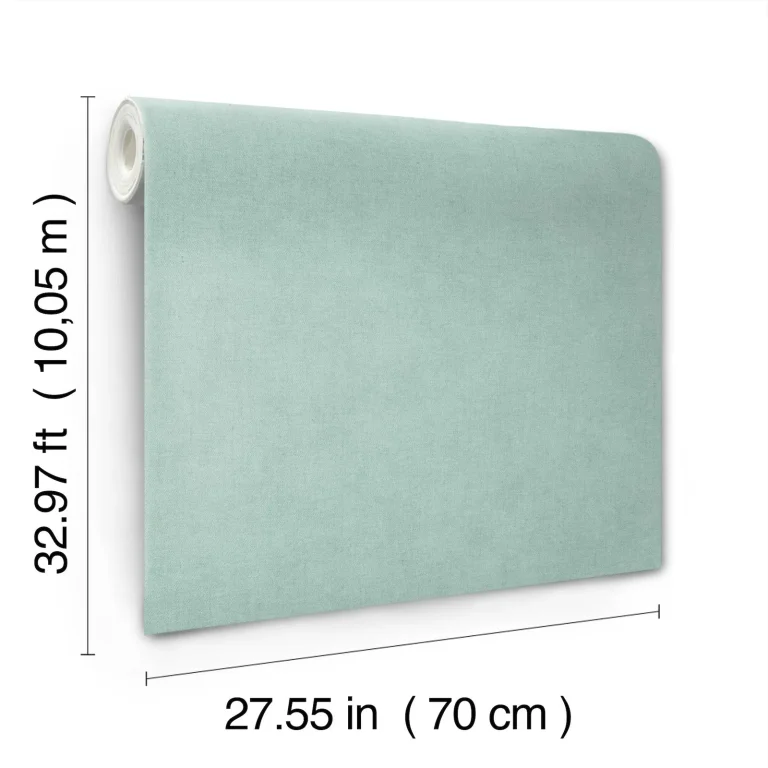 Nuovo Faux Linen Wallpaper - Aqua — Ảnh 4
