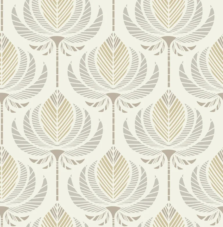 Ferrenby Floral Fan Wallpaper - Metallic — Ảnh 2