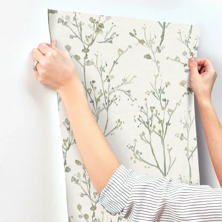 Silverling Budding Branches Wallpaper - Moss — Ảnh 4