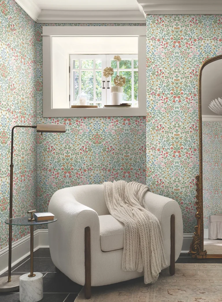 Magnolia Home Garden Terrace Wallpaper - White/Multi — Ảnh 4