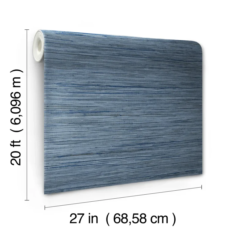 Bahia Grass Peel and Stick Wallpaper - Navy — Ảnh 4