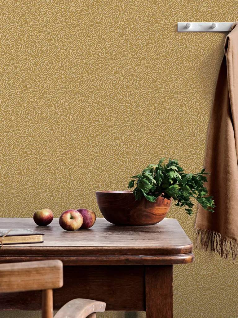 Anna Fern Trail Wallpaper - Mustard — Ảnh 2