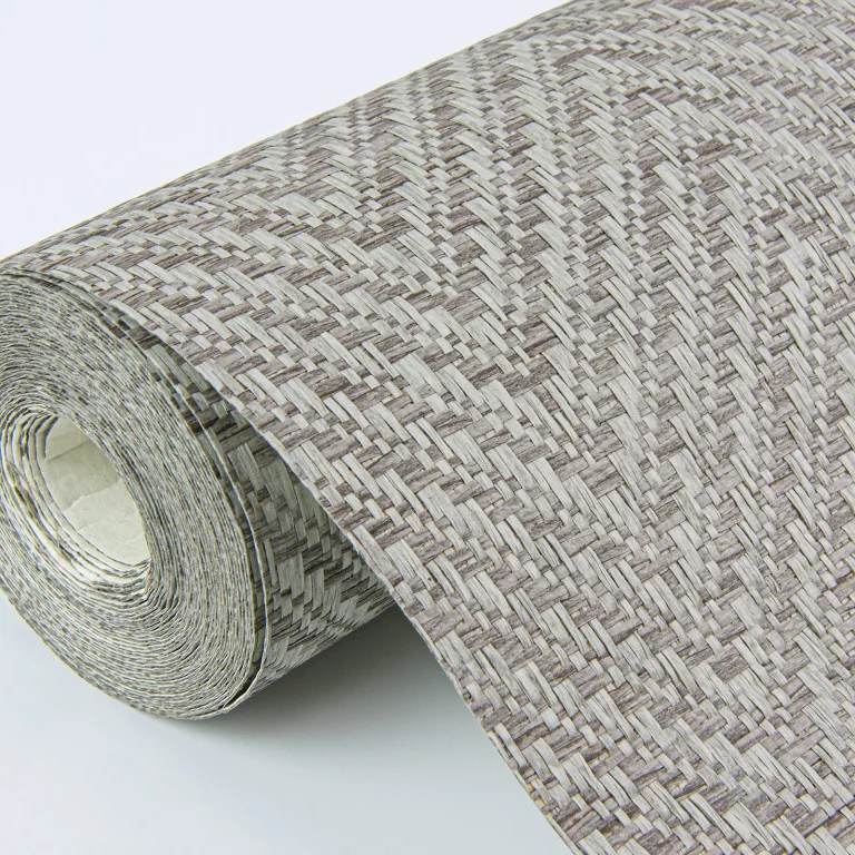 Madoka Paper Weave Grasscloth Wallpaper - Dark Grey — Ảnh 4