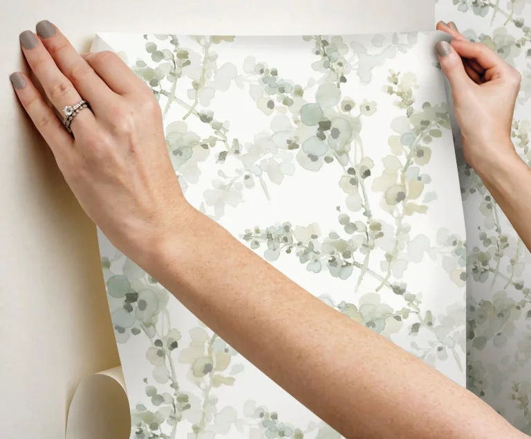 Candice Olson Blossom Fling Peel and Stick Wallpaper - Mineral Green — Ảnh 2