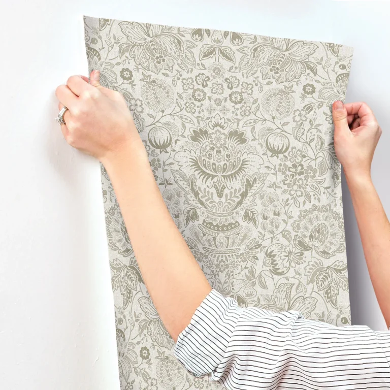 Blanche Floral Damask Wallpaper - Neutral — Ảnh 4