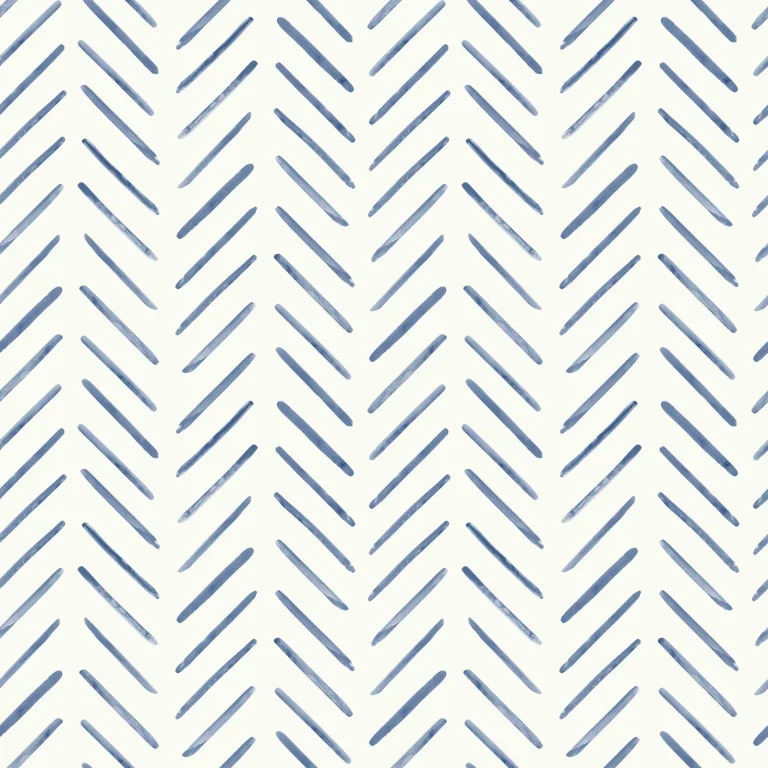 Painted Herringbone Peel and Stick Wallpaper - Navy — Ảnh 3
