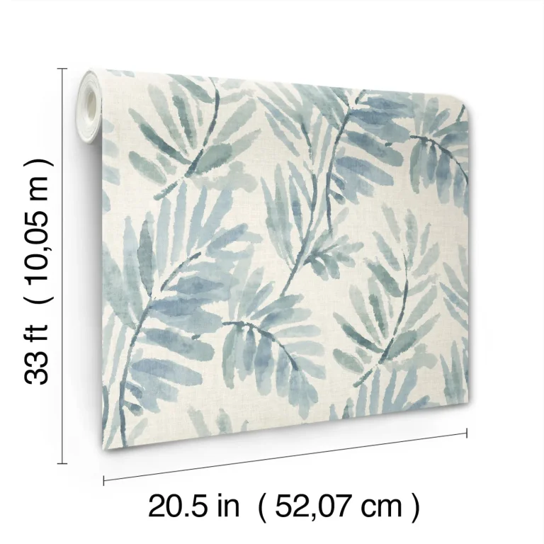 Serenade Ferns Wallpaper - Blue — Ảnh 4