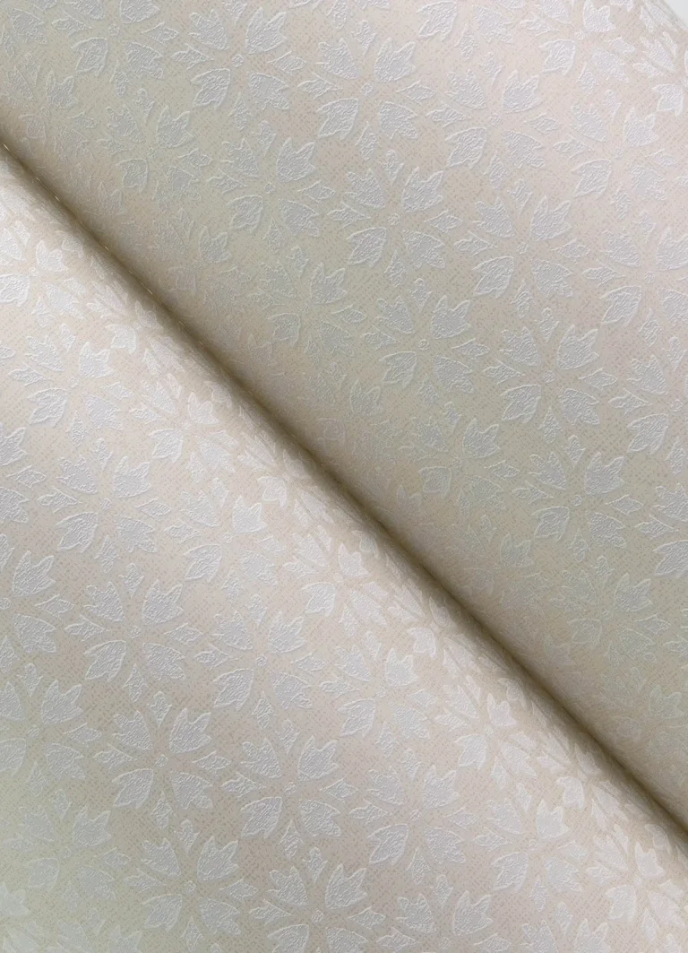 Chesapeake Phlox Floral Stamp Wallpaper - Beige — Image 4
