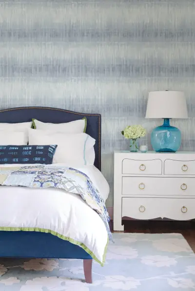 Sanctuary Texture Stripe Wallpaper - Blueberry