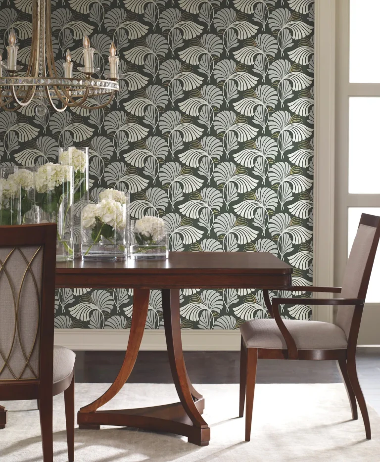 Candice Olson Dancing Leaves Wallpaper - Black — Ảnh 4