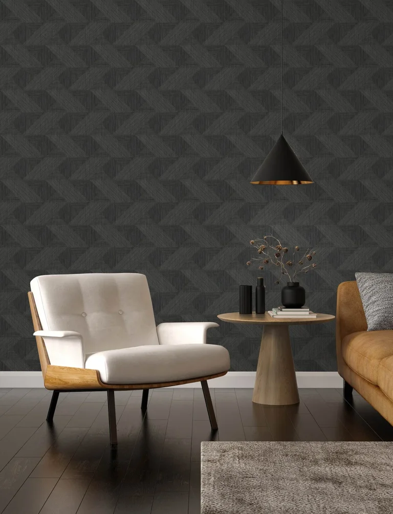 Presley Tessellation Wallpaper - Black — Ảnh 5