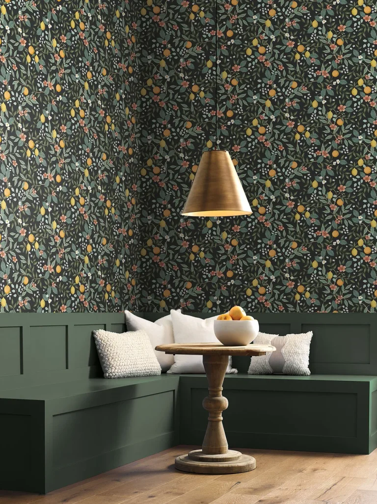 Rifle Paper Co. Citrus Grove Peel and Stick Wallpaper - Black — Ảnh 6