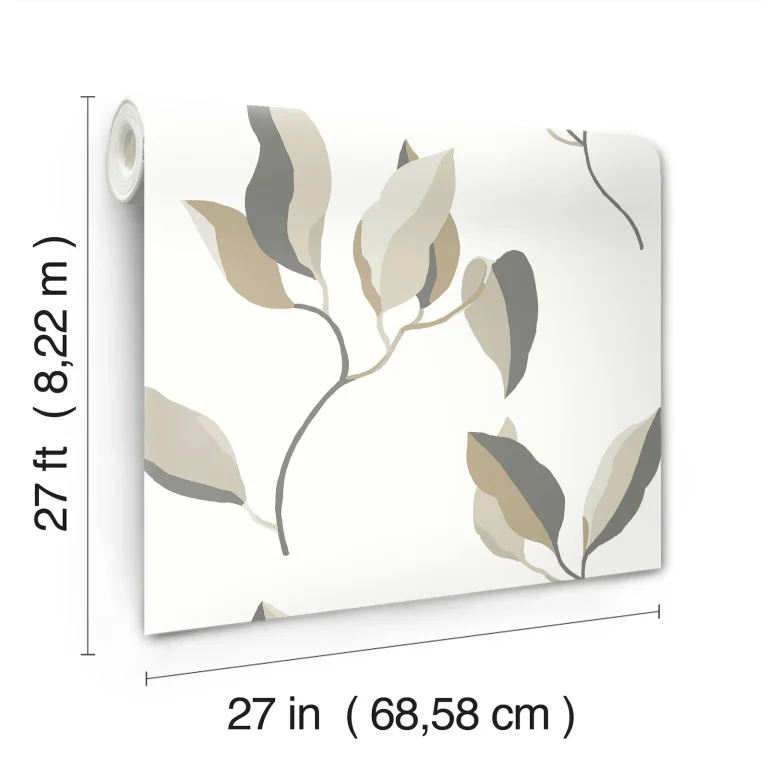 Brushwork Branches Wallpaper - Neutral & Gold — Ảnh 3