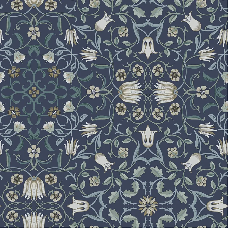 No 1 Holland Park Floral Wallpaper - Blue — Image 2