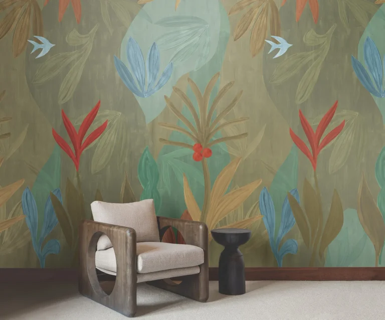 Chambord Gardens Wall Mural - Leaf & Olive — Ảnh 5