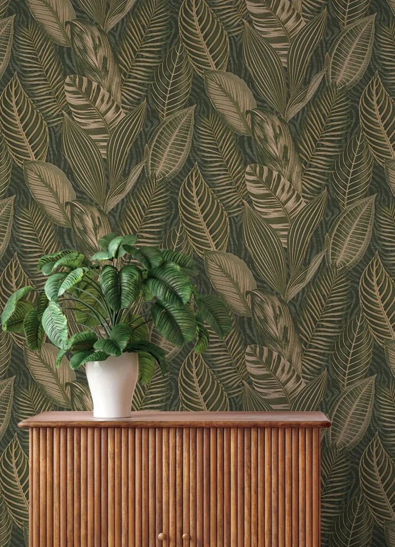 Acacius Tropical Foliage Wallpaper - Dark Green — Ảnh 3