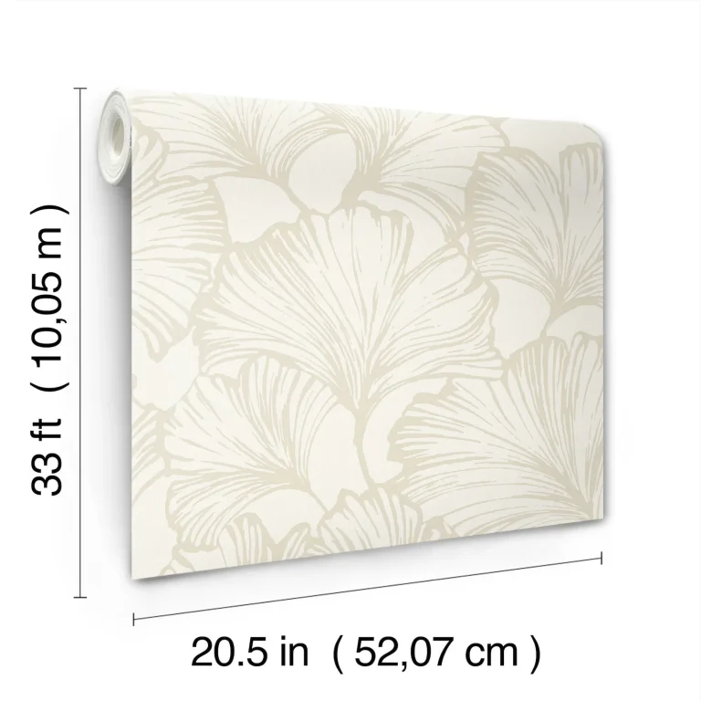 Kyoto Ginkgo Leaf Wallpaper - Pearl — Image 5