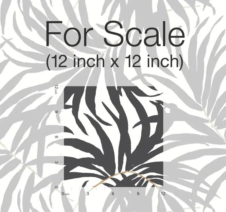 Bali Leaves Peel and Stick Wallpaper - Black — Ảnh 4