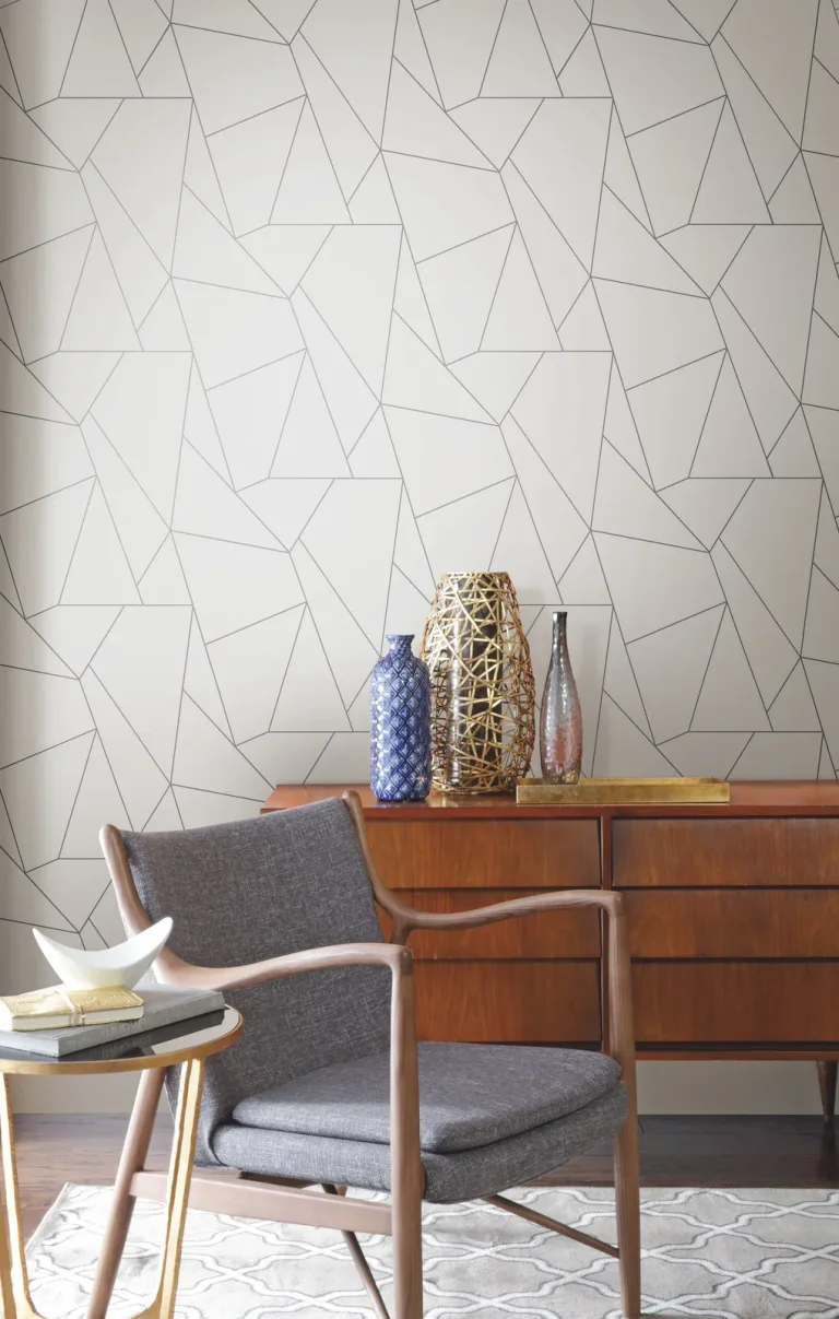 Nazca Wallpaper - White/Silver — Ảnh 2