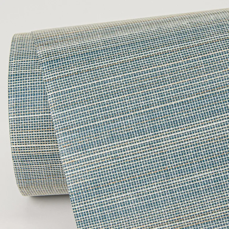 Mai Abaca Grasscloth Wallpaper - Turquoise — Ảnh 5
